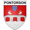Stickers coat of arms Pontorson adhesive sticker