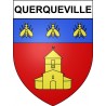 Pegatinas escudo de armas de Querqueville adhesivo de la etiqueta engomada