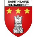 Pegatinas escudo de armas de Saint-Hilaire-du-Harcouët adhesivo de la etiqueta engomada