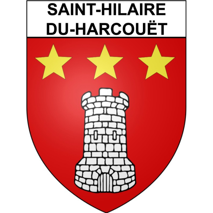 Stickers coat of arms Saint-Hilaire-du-Harcouët adhesive sticker