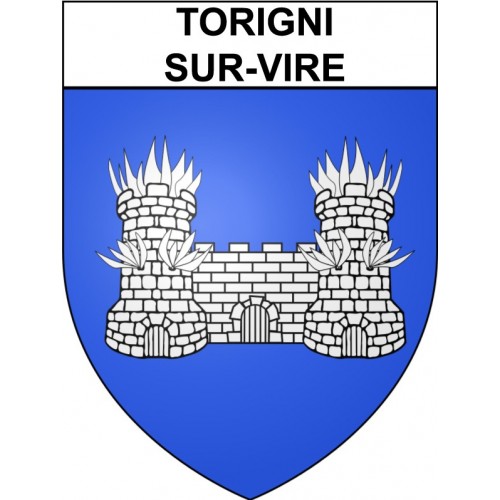 Stickers coat of arms Torigni-sur-Vire adhesive sticker
