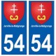 54 Jarville-la-Malgrange blason autocollant plaque stickers ville