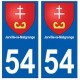 54 Jarville-la-Malgrange blason autocollant plaque stickers ville