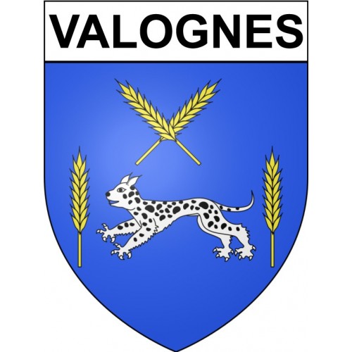 Pegatinas escudo de armas de Valognes adhesivo de la etiqueta engomada