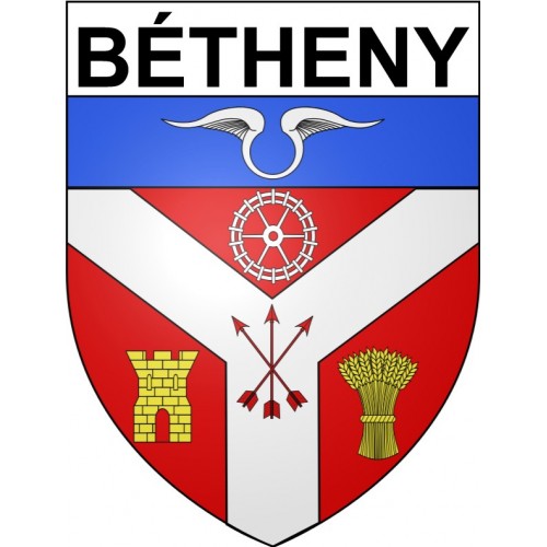 Bétheny 51 ville Stickers blason autocollant adhésif