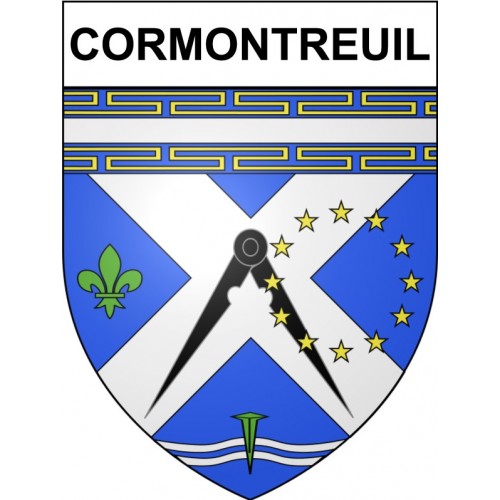 Cormontreuil 51 ville Stickers blason autocollant adhésif