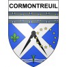 Pegatinas escudo de armas de Cormontreuil adhesivo de la etiqueta engomada