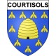 Pegatinas escudo de armas de Courtisols adhesivo de la etiqueta engomada