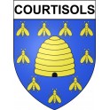 Courtisols 51 ville Stickers blason autocollant adhésif