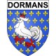Pegatinas escudo de armas de Dormans adhesivo de la etiqueta engomada