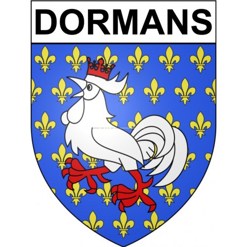 Dormans 51 ville Stickers blason autocollant adhésif