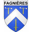 Fagnières 51 ville Stickers blason autocollant adhésif