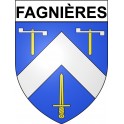 Fagnières Sticker wappen, gelsenkirchen, augsburg, klebender aufkleber