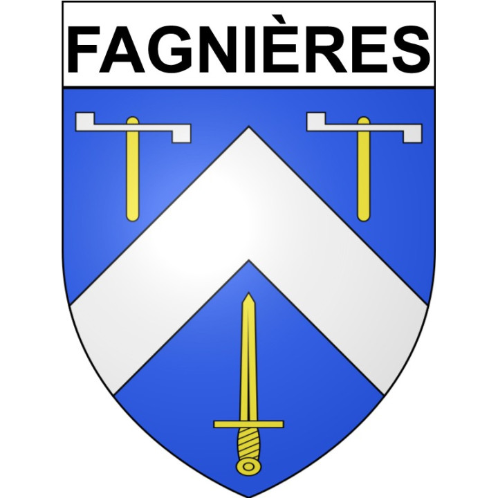Stickers coat of arms Fagnières adhesive sticker