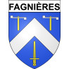 Fagnières Sticker wappen, gelsenkirchen, augsburg, klebender aufkleber