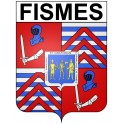 Pegatinas escudo de armas de Fismes adhesivo de la etiqueta engomada