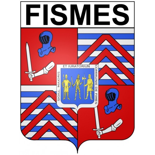 Fismes 51 ville Stickers blason autocollant adhésif