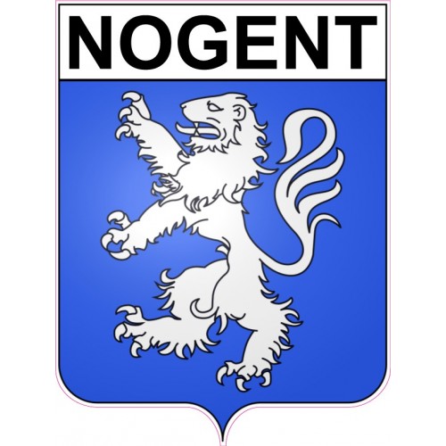 Pegatinas escudo de armas de Nogent adhesivo de la etiqueta engomada