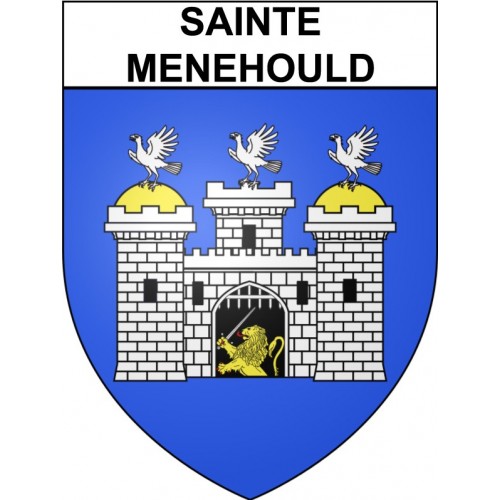 Pegatinas escudo de armas de Sainte-Menehould adhesivo de la etiqueta engomada