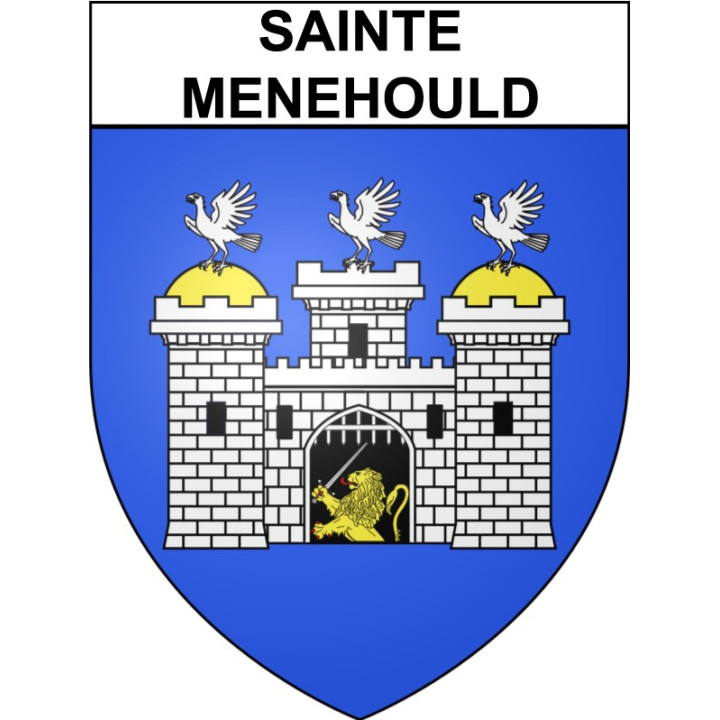 Sainte-Menehould Sticker wappen, gelsenkirchen, augsburg, klebender aufkleber