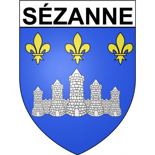 Stickers coat of arms Sézanne adhesive sticker
