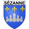 Stickers coat of arms Sézanne adhesive sticker