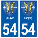 54 Longwy blason autocollant plaque stickers ville