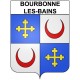 Pegatinas escudo de armas de Bourbonne-les-Bains adhesivo de la etiqueta engomada