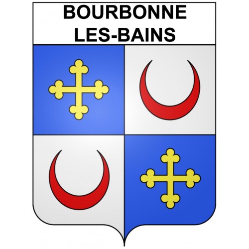 Bourbonne-les-Bains Sticker wappen, gelsenkirchen, augsburg, klebender aufkleber