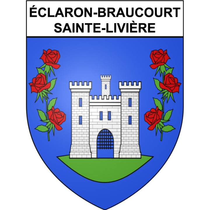 Stickers coat of arms éclaron-Braucourt-Sainte-Livière adhesive sticker