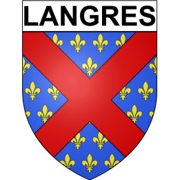 Langres Sticker wappen, gelsenkirchen, augsburg, klebender aufkleber