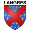 Pegatinas escudo de armas de Langres adhesivo de la etiqueta engomada