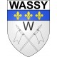Wassy 52 ville Stickers blason autocollant adhésif