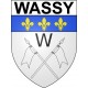 Wassy Sticker wappen, gelsenkirchen, augsburg, klebender aufkleber