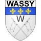 Pegatinas escudo de armas de Wassy adhesivo de la etiqueta engomada