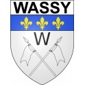 Pegatinas escudo de armas de Wassy adhesivo de la etiqueta engomada
