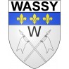 Pegatinas escudo de armas de Wassy adhesivo de la etiqueta engomada