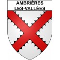 Stickers coat of arms Ambrières-les-Vallées adhesive sticker