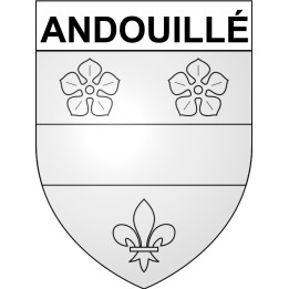 Andouillé 53 ville Stickers blason autocollant adhésif