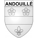 Andouillé 53 ville Stickers blason autocollant adhésif