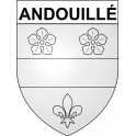 Stickers coat of arms Andouillé adhesive sticker