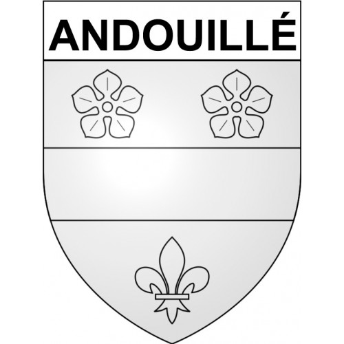 Andouillé 53 ville Stickers blason autocollant adhésif