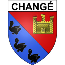 Changé 53 ville Stickers blason autocollant adhésif