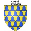 Stickers coat of arms Cossé-le-Vivien adhesive sticker