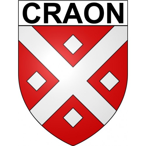 Pegatinas escudo de armas de Craon adhesivo de la etiqueta engomada