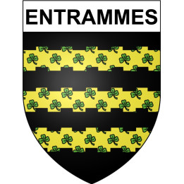 Stickers coat of arms Entrammes adhesive sticker
