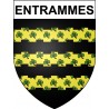 Pegatinas escudo de armas de Entrammes adhesivo de la etiqueta engomada