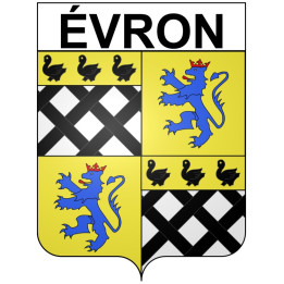 Pegatinas escudo de armas de évron adhesivo de la etiqueta engomada