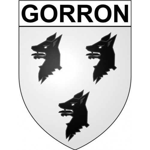 Gorron 53 ville Stickers blason autocollant adhésif