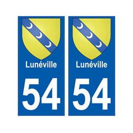 54 Lunéville blason autocollant plaque stickers ville